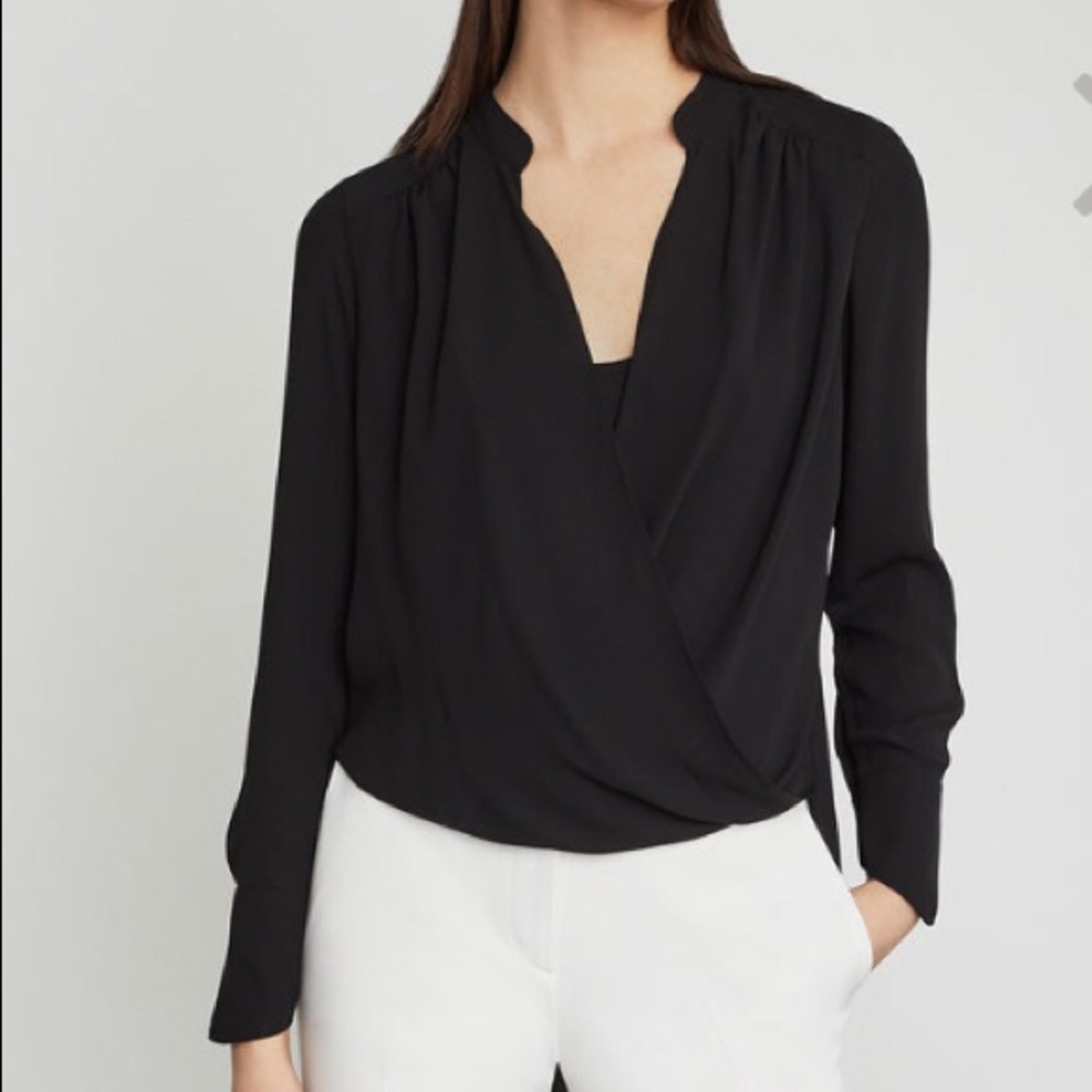 NWT BCBG Maxazria Jaklyn draped front Blouse Large